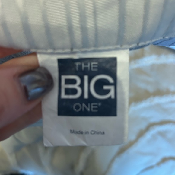 White Striped Curtain Panel with Grommets.  63L x 40W. Set of 2 - Picture 6 of 6